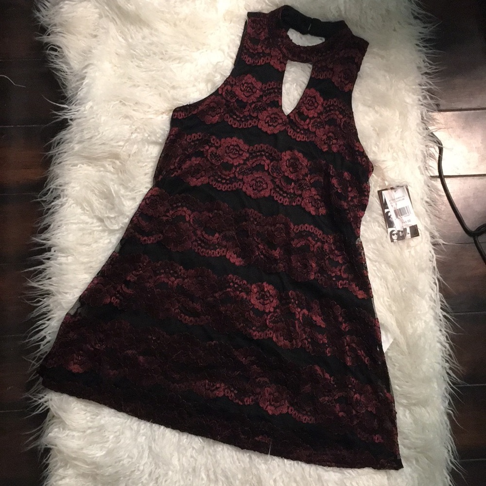 NWT Maroon/Black lace Dress